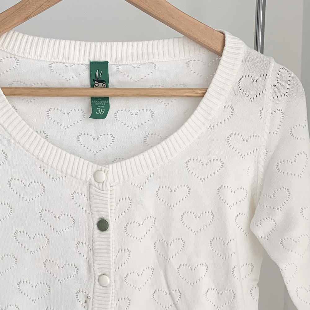 Sweet Heart white cardigan